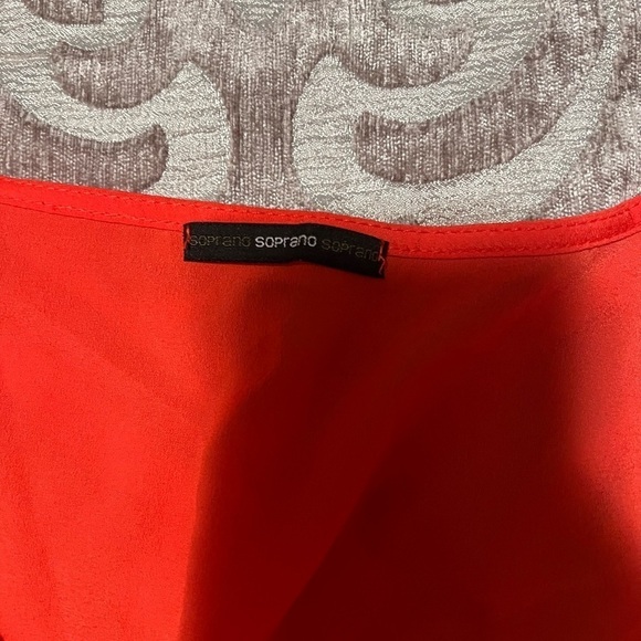 Soprano Reddish-Orange Sleeveless Dress – Preloved Size S - Picture 9 of 11